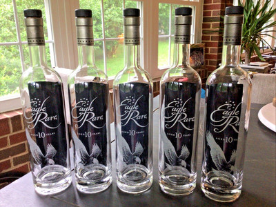 Empty Lot of 5 Eagle Rare 10 Year Bourbon Bottles Buffalo Trace 12 Blantons