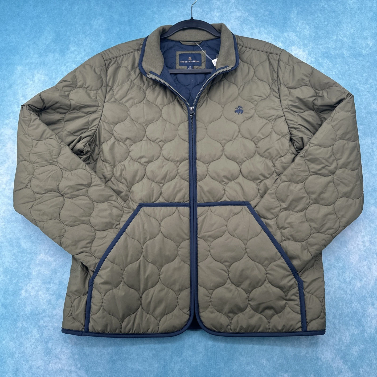 NWT Brooks Brothers Thermore Insulated Onion Quilted Jacket Medium Green NWT image 2