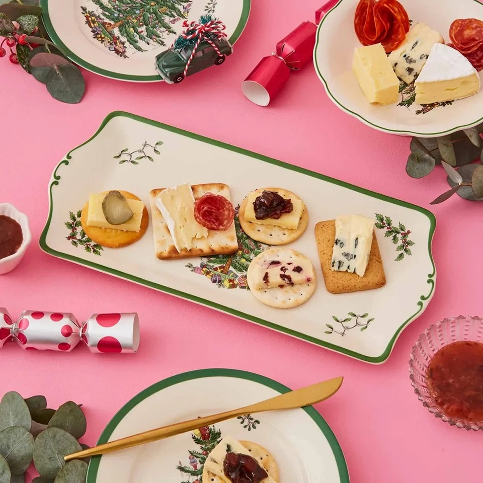 Spode Christmas Tree Sandwich Tray 33cm Porcelain Microwave Dishwasher Safe - Image 4 of 4