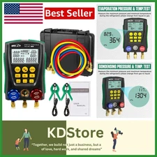 Digital HVAC Manifold Gauge Set with Refrigerant Database