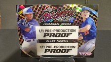 2024 Leaf Vivid Colorful Combos Luisangel Acuna & Blade Tidewell 1/1 Prod Proof