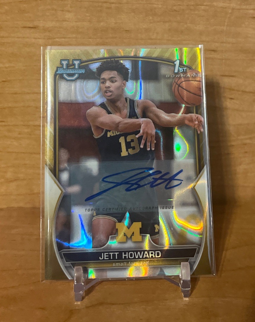 2022-23 Bowman University Chrome 1st True Gold Lava Auto #39 Jett Howard 3/50