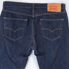 Hommes Levi's 501 Regular Straight Bleu Jeans W36 L32