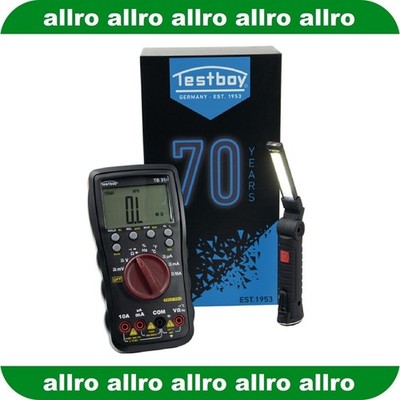Testboy Multimeter TB 316 BLACK EDITION 600 mV - 600 V AC + Testboy Light 150