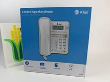 AT&T Corded Phone with Speakerphone and Caller ID/Call Waiting CL2909 White NEW