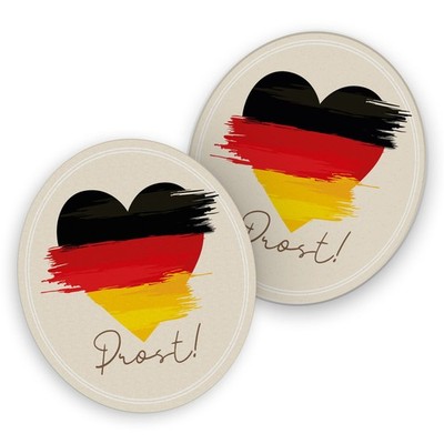 ITENGA 40x Bierdeckel Untersetzer DEUTSCHLAND Germany Prost stabiler Pappkarton