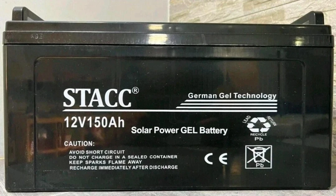 BATTERIA GEL 150AH 12V PER ACCUMULO PER KIT SOLARE FOTOVOLTAICO PANNELLO SOLARE