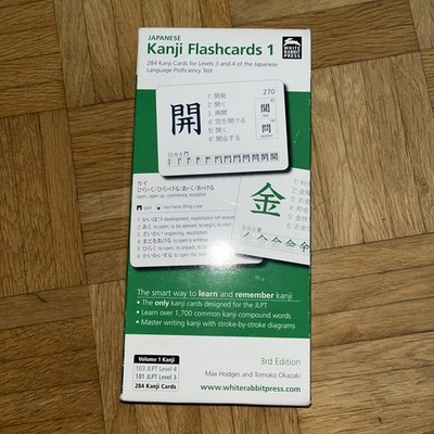 Japanische Kanji Lernkarten 284 Karten White Rabbit Press Serie 2 Vol. 1 Engl...