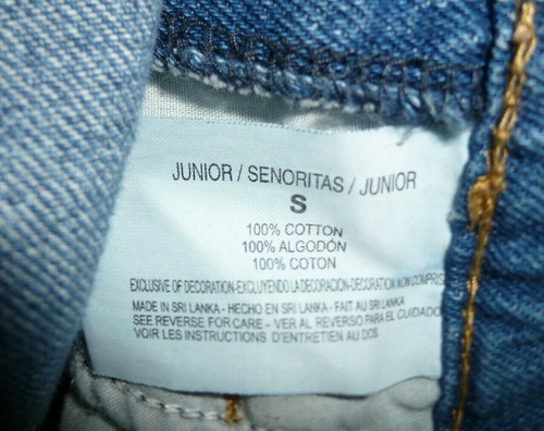 **L.E.I.** Junior's Girl's Denim Shorts Overalls Size ((S)) 100% Cotton. - Picture 10 of 10
