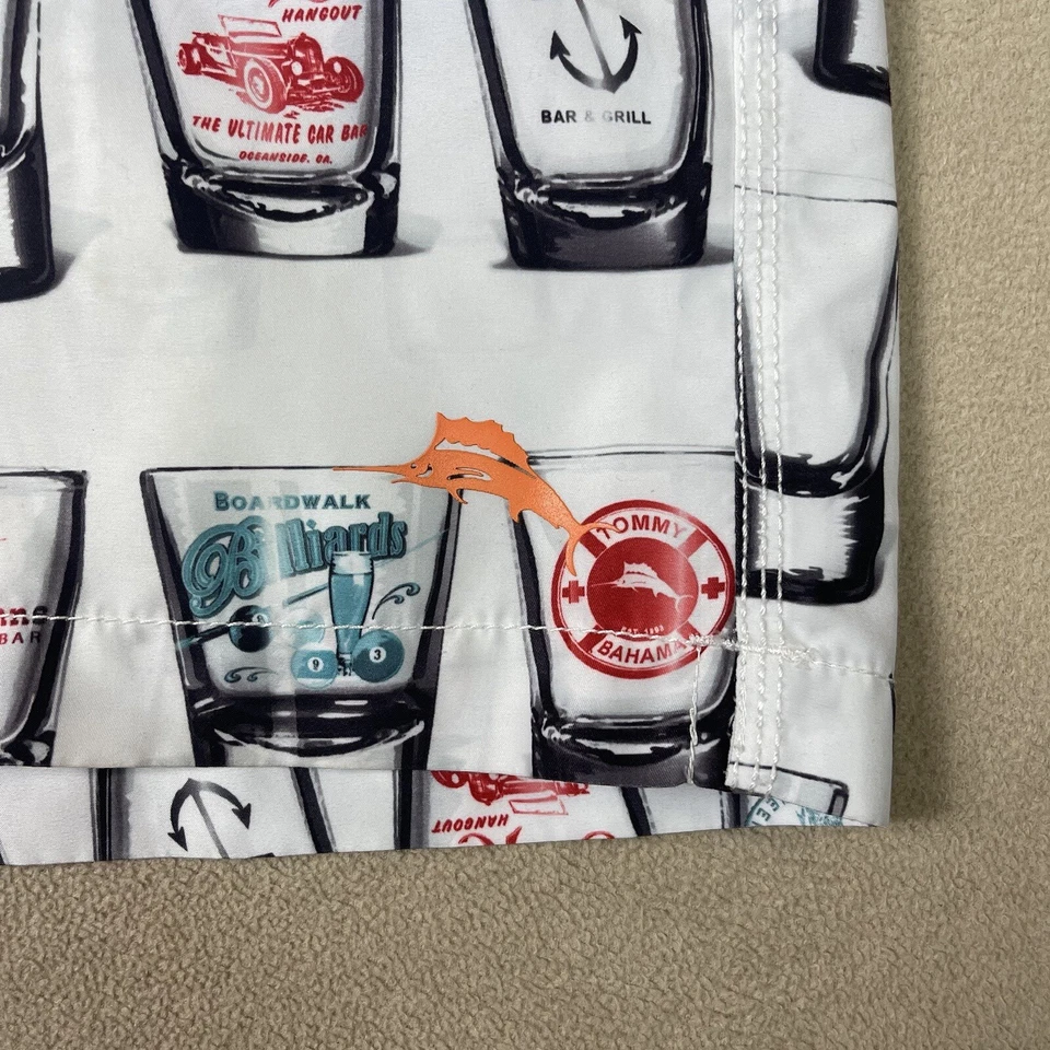 Шорты мужские Tommy Bahama маленькие белые для отдыха плавания доска для сундука короткое рюмочное стекло - Изображение 4 из 4