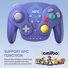 Wireless Bluetooth GameCube Style NSO Pro Controller for Switch Online PC/MAC