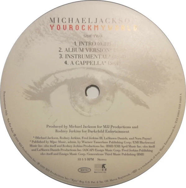Michael Jackson You Rock My World 12" Promo Vinyl Schallplatte 022 - Bild 4 von 4