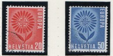 Switzerland Stamp Set Mi. 800-801 Europe 1964 Stamped (CH274)