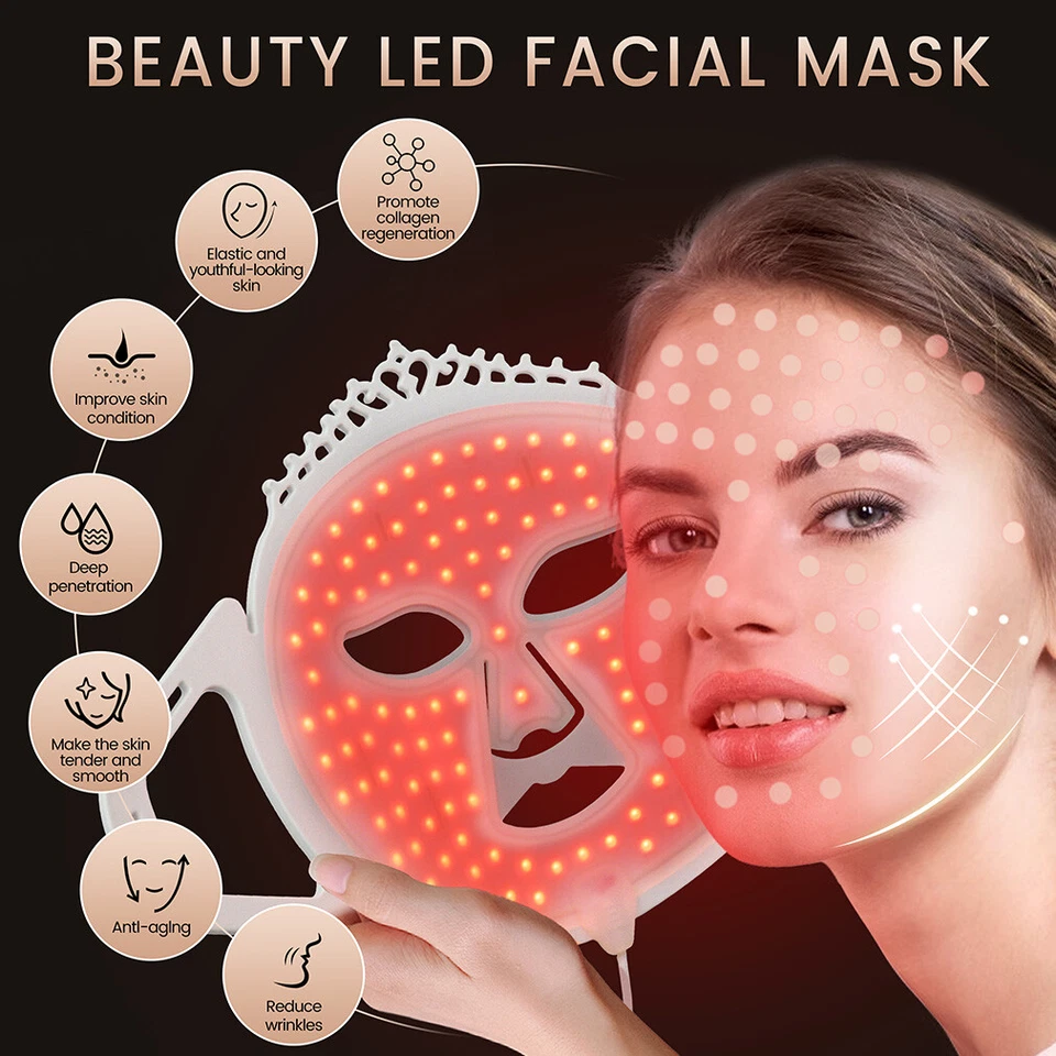ZJKC 7 Colors Led Mask Face Red Light Therapy Device Pdt for Firm Skin Whitening - Image 4 of 4
