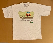(XL) Vintage South Park T-Shirt Cartman I Want Cheesy Poofs 1997 Comedy Central