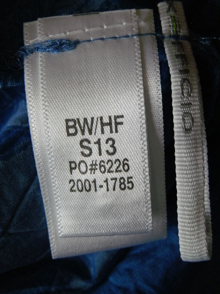 Exofficio Top Tunic Women S Blue Floral Tie Neck Roll Tab Sleeve - Image 3 of 4