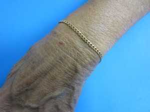 14KT-Gold-Oval-Link-Petite-Bracelet-7-034-Free-Shipping