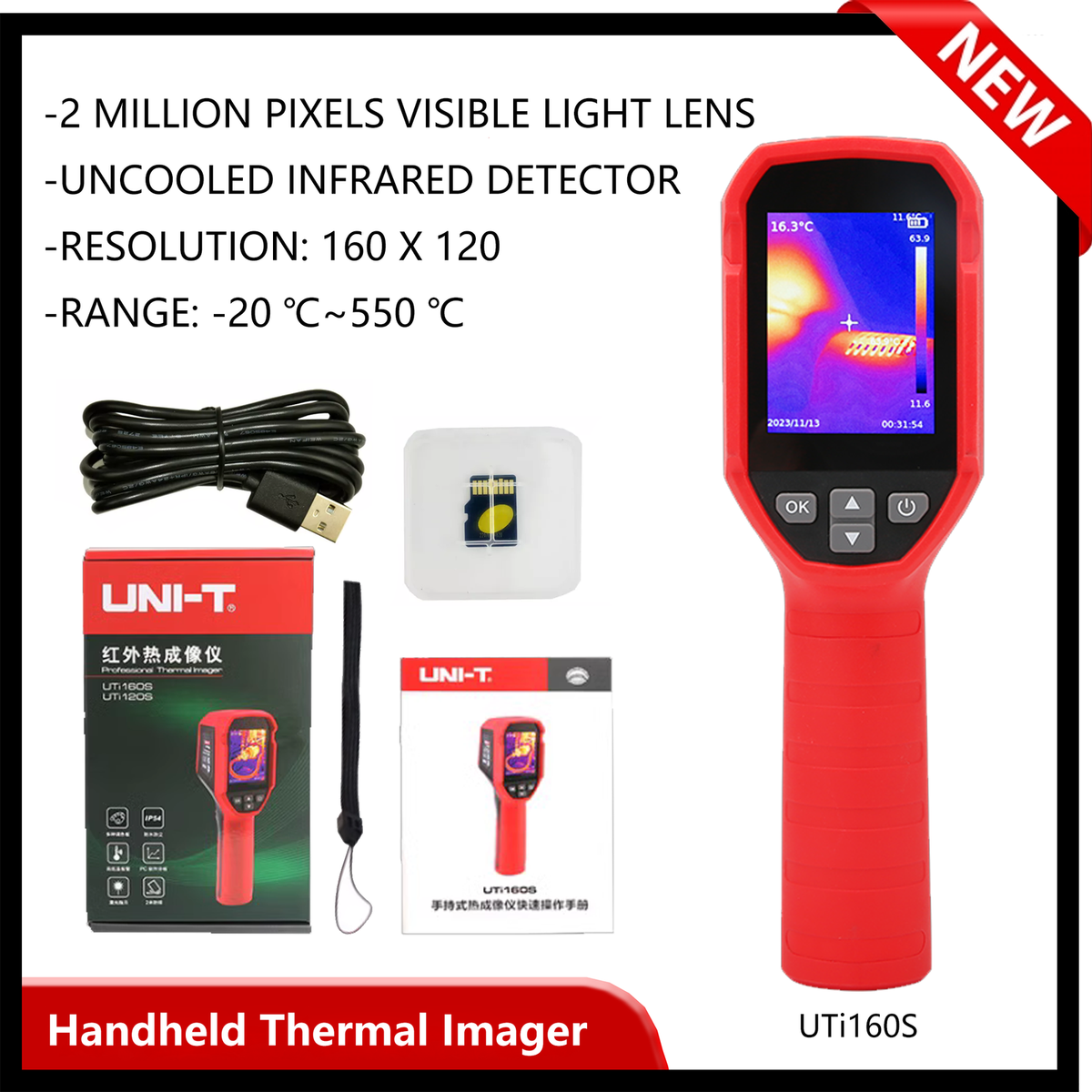 UNI-T UTi160S Handheld Infrared Thermal Imager Temperature Camera