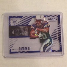 MELVIN GORDON III #RV-7 RC 57/99 Made 2015 Panini Clear Vision CLEAR SHOTS BLUE