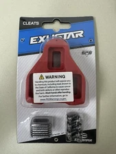 Exustar E-ARC1 Look Delta Style Red Bike Cleats 9-degree float