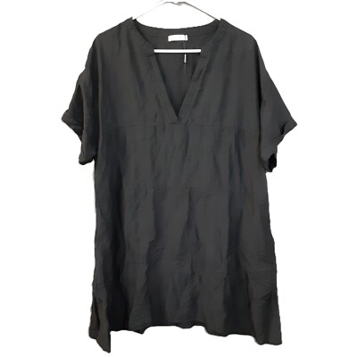 Imagine Woman's Top Size XL, Black, Short Sleeve, Pullover, Easy Care Minimalist