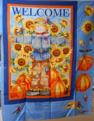 1 Welcome Scarecrow Fall/ Harvest Quilt/Wallhanging Panel Fabric