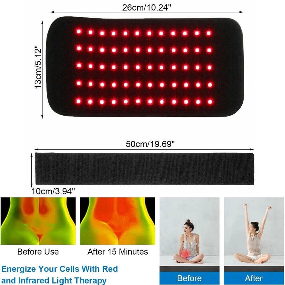 660nm Red Light &850nm Infrared Therapy Back Waist Wrap Pad Belt for Pain Relief 660nm Red Light &850nm Infrared Therapy Back Waist Wrap Pad Belt for Pain Relief