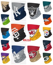 NFL,MLB,NBA Team Logo Neck Gaiter Multi use-Unisex-Adult Size