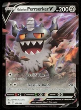 Galarian Perrserker V 129/196 Ultra Rare - 2022 Pokemon Lost Origin NM