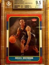 Russell Westbrook RC 2008-09 Fleer Variant 1986 Style Rookie BGS9.5!Thunder F RC