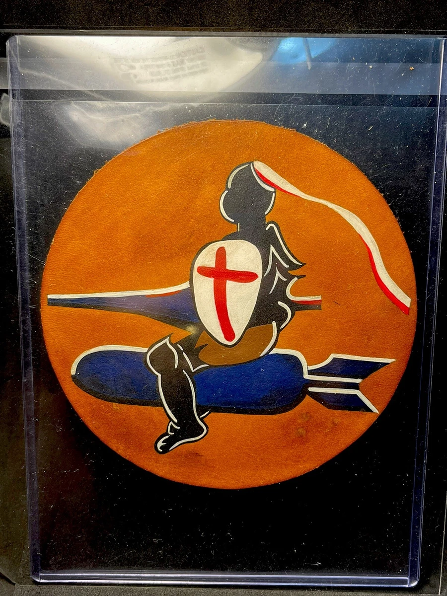 Gorgeous Hand Painted Squadron Leather Patch’s 3 Piece Military Aviation Lot