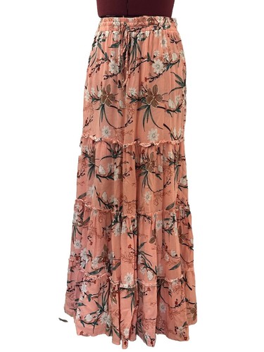 Jar Of Hearts Boho Floral Tiered Maxi Skirt. Size S/M Feminine Flowy Circular - Picture 9 of 22