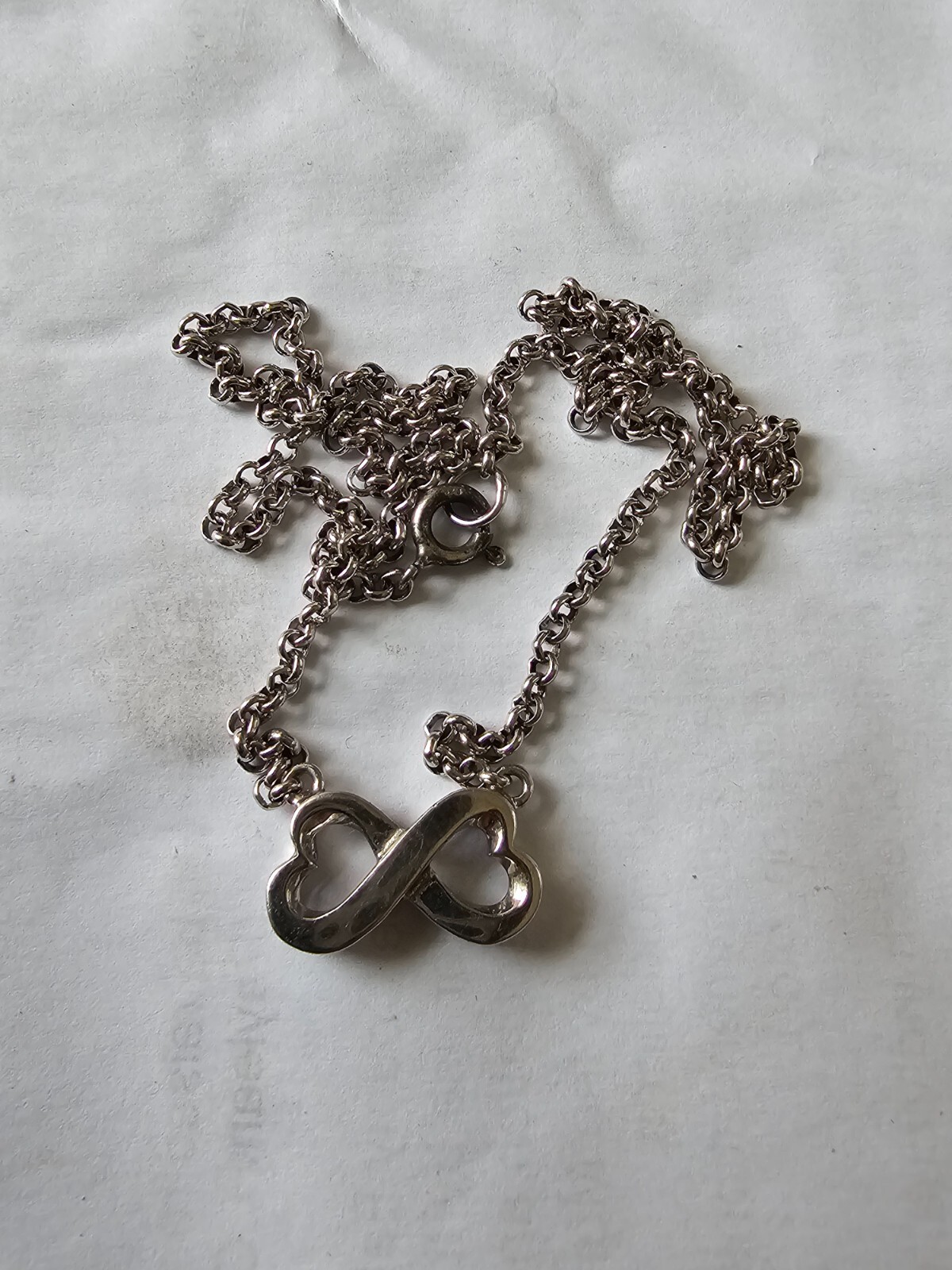 Solid Sterling Silver 925 Infinity Forever Figure… - image 1