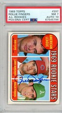 1969 Topps Baseball A.L. Rookies ROLLIE AUTO PSA 7 #597 RF COLLECTION AU