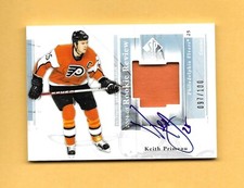 04-05 SP Authentic ROOKIE REVIEW PATCH/AUTO Card # RR-KP KEITH PRIMEAU /100