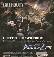 VTG 2004 Call Of Duty - Sound Blaster Audigy 2 ZS Orig. Print Ad 20x27cm GPM 184