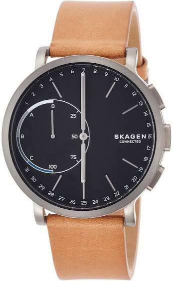 Skagen Connected Unisex Hagen Tan Leather Hybrid Smart Watch 42mm SKT1104  for sale online | eBay