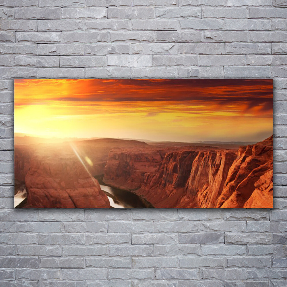 Grand Canyon tableau sur verre 120x60 cm Tulup pour sublimer votre bureau moderne