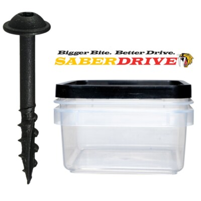 SaberDrive  Black Phosphate T-15 Star Drive Cabinet Pocket Screws