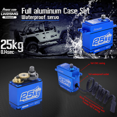 POWER HD LW-25MG Waterproof FULL Alum Case Digital Servo  347.2 oz/in : GEN7 / 8