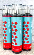 3pc Bath  Body Works STRAWBERRY SODA Fine Fragrance Mist 8oz LOT of 3