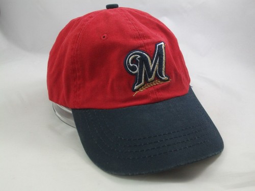 Milwaukee Brewers Hat Red Blue Logo 