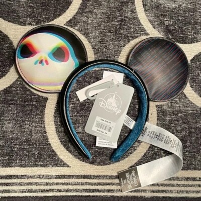 Jack Skellington Minnie Mouse Ears LED Light-up Halloween MINNIE MOUSE EARS - JACK SKELLINGTON  main image 3
