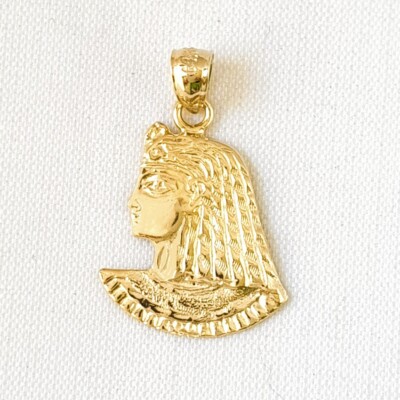 14k Yellow Gold King Tut Pendant / Charm, Made in USA
