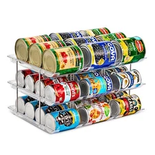 Sorbus 3 Tier Can Organizer – 3 Pack Rolling Canned Goods Pantry Organizer