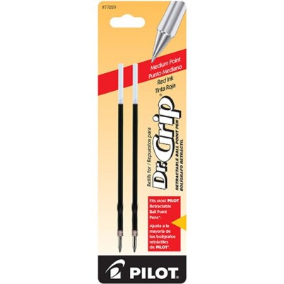 Pilot Grip Retractable Ball Pen Ink Refill Med Point
