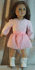Ropa para Muñeca Hecha 2 Ajustes Niña 18" Patín sobre Hielo Leotardo Falda Melocotón Lentejuelas