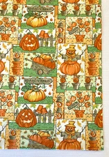 3 Yards X 44" Wide Vintage Fabric Fall Pumpkins Signature Classics~Oakhurst NEW!