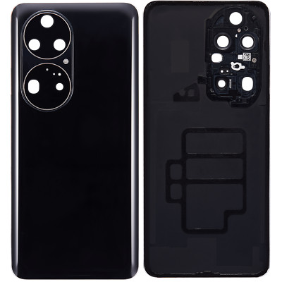 Back cover Glass With Camera Lens Compatible With Huawei P50 Pro (Golden Black)