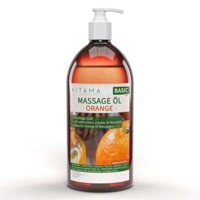 MY THAI MASSAGE MyThaiMassage Massageöl Aroma Orange 1000ml (1 Liter) - Fruchtig & Erfrischend